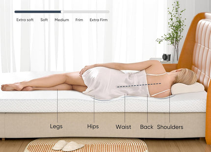 Memory Foam Mattress Topper Double 3 Inch Cooling Washable Hawthyhome
