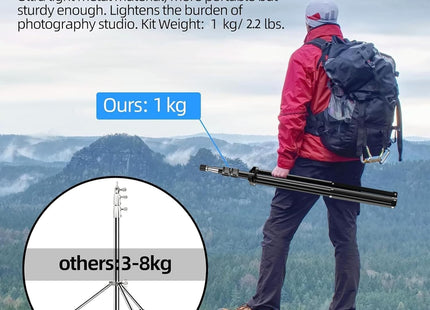 EMART 62inch Light Stand, Adjustable Aluminum Tripod, for Camera & Lighting, 2pk