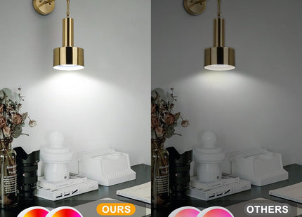 Lightsjoy 2x Rechargeable Wall Lights RGB Dimmable with Remote – Gold Finish