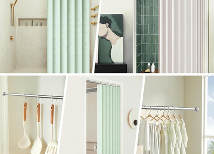 Stainless Steel Shower Curtain Rod 160–270cm Extendable No Drill Tension Pole