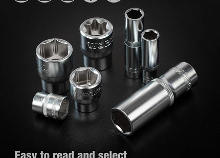 WORKPRO 172-Piece Cr-V Socket Set – 1/2", 3/8", 1/4" Drive, Ratchets & More