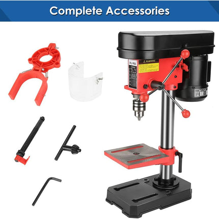 Mini Bench Drill Press 350W  5-Speed Pillar Drill with Cast Iron Base 220V