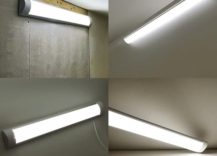 HUMIGA 4FT LED Batten Light 40W Neutral White 4000K Slim Fitting, 2 Pack