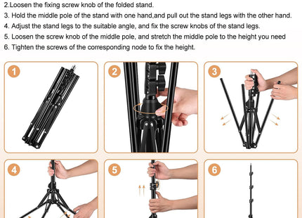 LIPETY 13'' Selfie Ring Light with Tripod, Phone Holder, 3-Color Dimmable LED