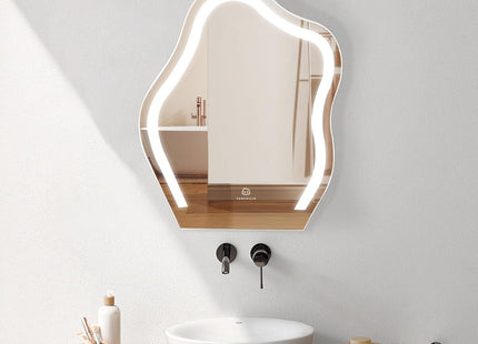 Vanity Makeup Mirror with Lights Cloud Shape 45x55cm FENCHILIN
