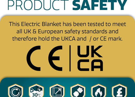 King Electric Blanket 165x137cm Soft Polyester with 3 Heat Settings Dreamcatcher