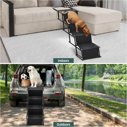 Fellie Foldable Dog Ramp, 2-Height Adjustable, Non-Slip, 176LBS Max