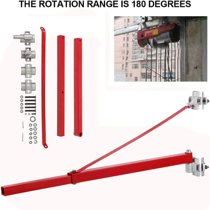 Swivel Wall Mount Lifting Arm – 600kg Max Load for Workshop or Garage Use