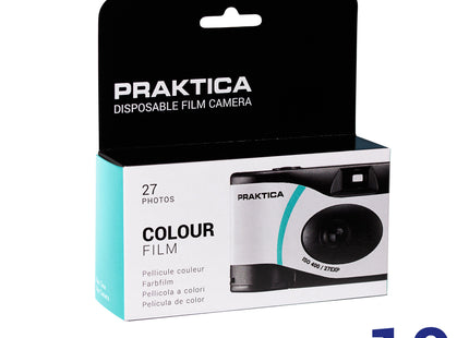 Praktica Single Use Disposable Colour Film Camera with Flash - Blue