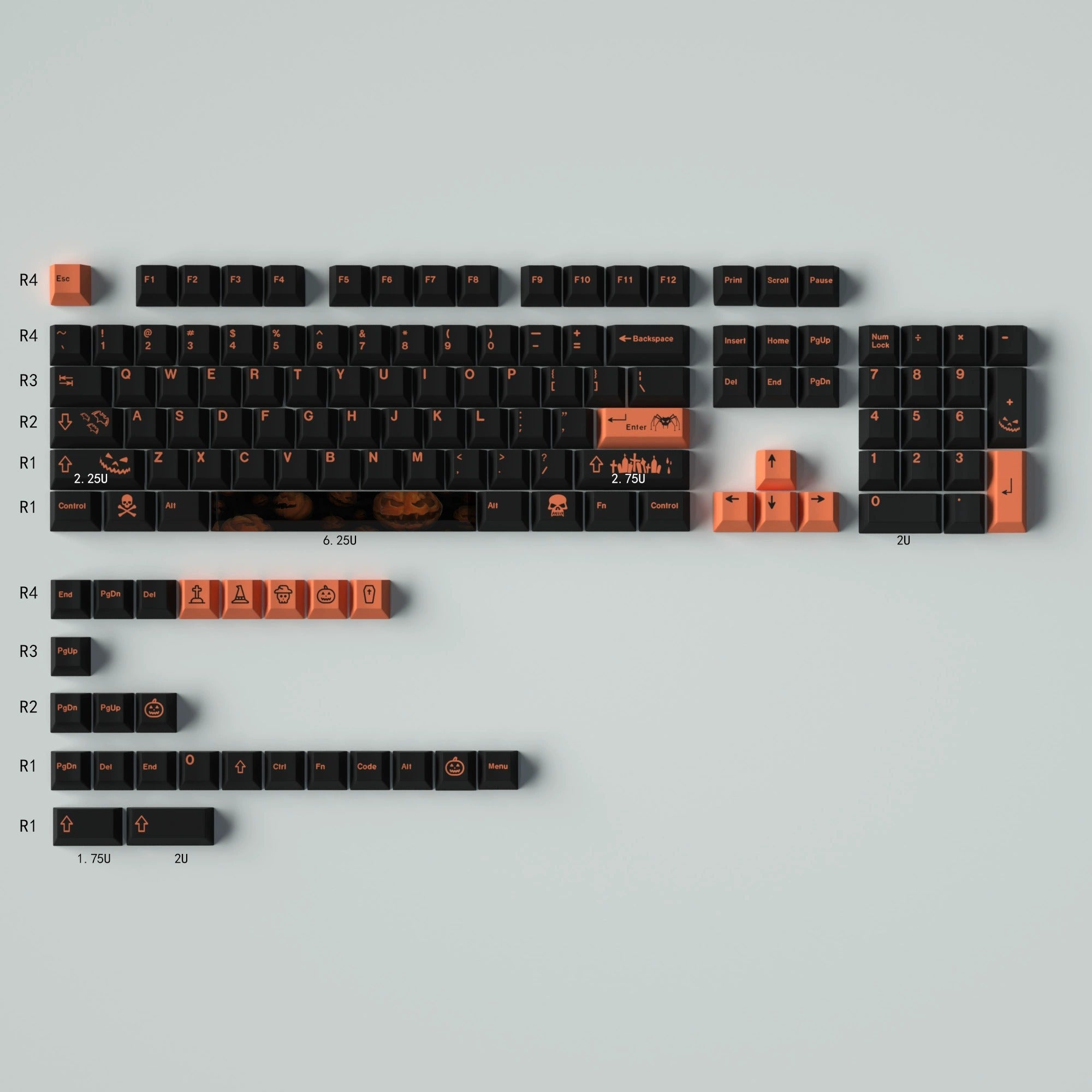 Black PBT Halloween Keycap