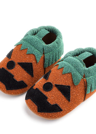Baby Girls Boys Halloween Pumpkin Cosplay Slip-on Shoes Soft First Walking Children Canvas Shoes Kids Girls Walking Shoes
