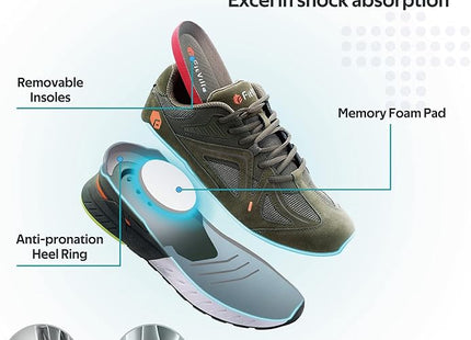 UK 12 FitVille Mens Extra Wide Fit Trainers Running Flat Feet Plantar Fasciitis