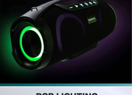 Daewoo Boom Beat Pro Pulse Bluetooth Party Speaker 6.5 Inch LED 40W Beats System