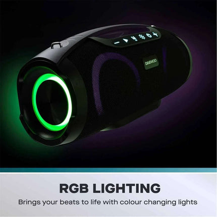 Daewoo Boom Beat Pro Pulse Bluetooth Party Speaker 6.5 Inch LED 40W Beats System