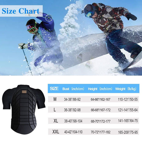 BenKen Ultra Light Protective Gear Skiing Body Armor Spine Back Protector Outdoor Sports Anti-Collision Clothing for Snowboard Skating Skiing Riding