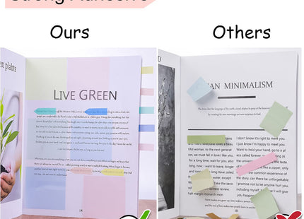 Transparent Sticky Notes 600 Sheets Blue Yellow Clear 95x70mm Removable Yizemay