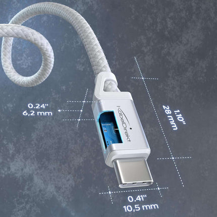 USB C Cable for Fast Charging-Break-Resistant Metal Plugs + Nylon Braiding 30cm