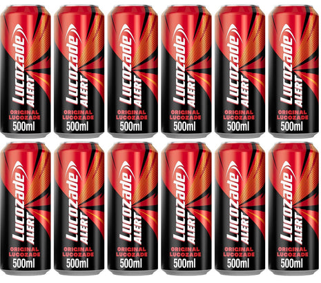 12 x Lucozade Alert Original Can - 500ML