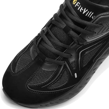 UK 9 FitVille Extra Wide Men’s Suede Running Trainers – EU 43