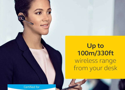 Jabra Engage 65 Convertible DECT Wireless Headset Noise Cancelling 13 Hr Battery