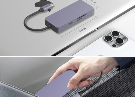 7-in-1 USB C Docking Station with 4K HDMI SD/TF Reader USB for Mac Windows Linux