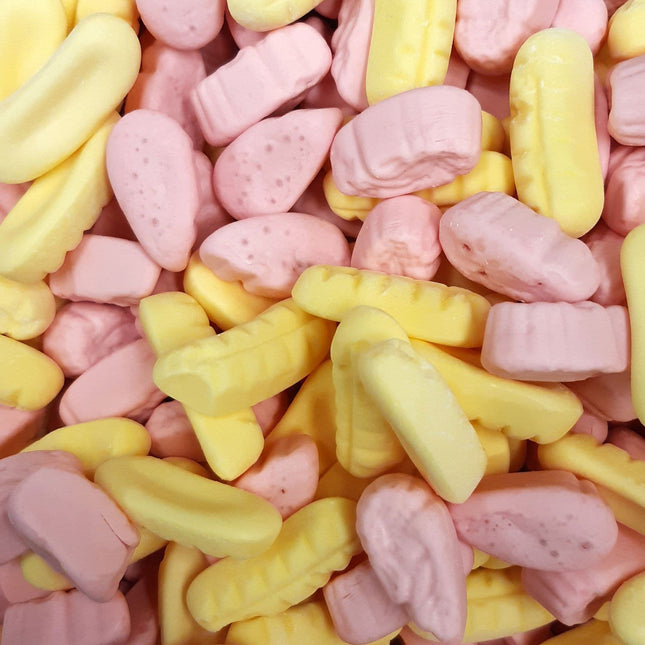 Original Shrimps And Banana Sweets - Foam Banana and Shrimps Sweets - 1 Kilo Bulk Bag - 1KG - Assorted Sweet Pick and Mix for Parties, Gifts, and