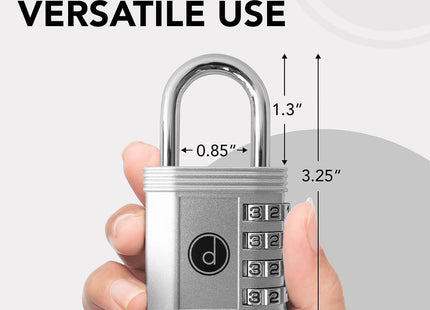 4 Digit Combination Padlock Weatherproof Gym Gate Storage Lock Desired Tools
