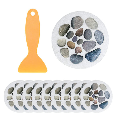 10Pcs Non-Slip Bathtub Stickers, Bath Stickers Non Slip, Bathtub Decoration Sticker Stone Pattern Decoration Non Slip Shower Stickers Bath Safety