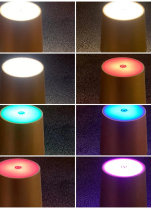 Cordless LED Table Lamp Rechargeable RGB Light Touch Dimmable IP54 White 2 Pack