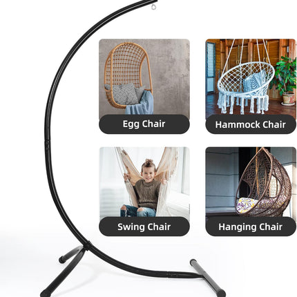 Hammock Chair Stand Only C Shape for Hanging Egg Swing Seat 350lbs GOUTIME