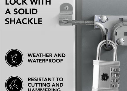 4 Digit Combination Padlock Weatherproof Gym Gate Storage Lock Desired Tools