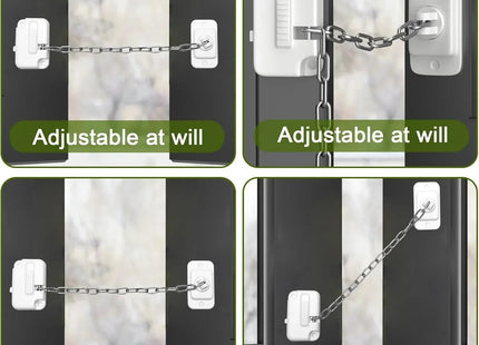 Child Window Locks Adjustable Restrictor for Windows and Doors White 2 Pack PET