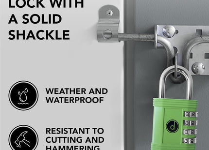 4 Digit Combination Padlock Weatherproof Gym Gate Storage Lock Desired Tools