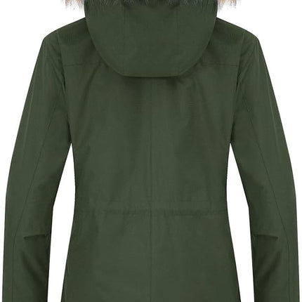 Womens Ski Jacket Waterproof Snowboarding Winter Coat Army Green XL Wantdo
