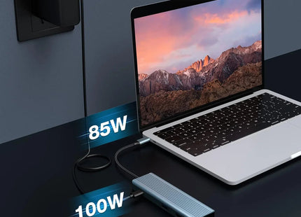 USB C Docking Station 9-in-1 with HDMI 4K SD/TF Slots USB for Mac Windows Linux