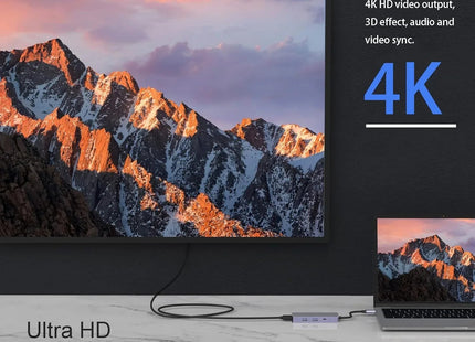 7-in-1 USB C Docking Station with 4K HDMI SD/TF Reader USB for Mac Windows Linux