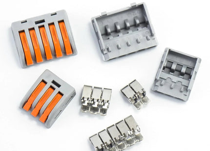 Electrical Connectors Wire Block Clamp Terminal Cable 12V 240V Reusable 265 pcs