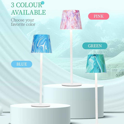 Cordless LED Table Lamp Rechargeable Light IP54 Touch Dimmable Various Colours