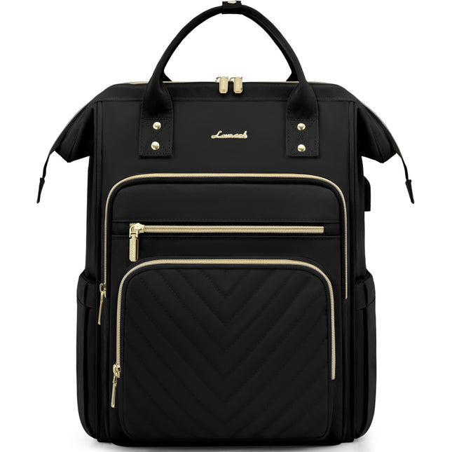 LOVEVOOK Laptop Backpack Womens, 15.6 inch Laptop Rucksack Bag for Women, Large Ladies Backpacks Waterproof School Bags with USB Port, Fashion