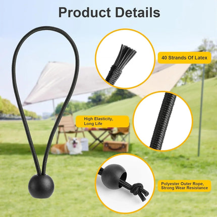 Camping & Cargo Tarpaulin Clips Set – Heavy Duty Tarp Tie Down Clips 10 Pack