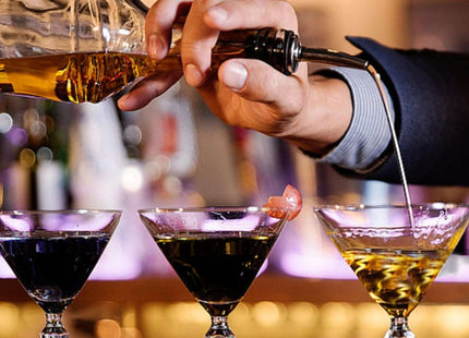 Drink Pourers Stainless Steel with Stoppers for Oil, Whiskey & Cocktails 5PK