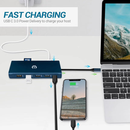 12-in-1 USB-C Docking Station Triple Display HDMI DP VGA GB Ethernet PD Hub