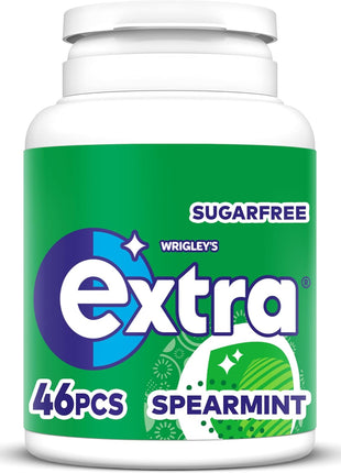 6 x Extra Spearmint Chewing Gum Bottle - 46PCE