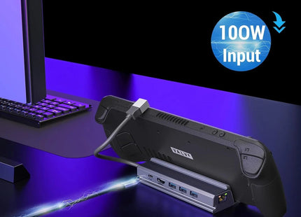 Obester Steam Docking Station 6 in 1 USB C HDMI 4K 60Hz Ethernet USB A 3.0 and C