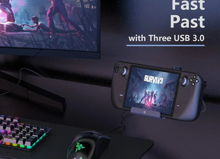Steam Deck Charging Dock 6-in-1 Docking Station with 4K HDMI TV Monitor Adapter
