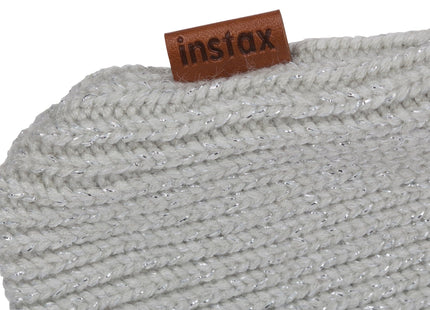 Fujifilm Instax Mini Liplay Accessory Kit with Neck Strap & Knitted Pouch - Stone White