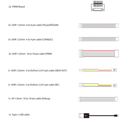 Pixhawk 6C cable set