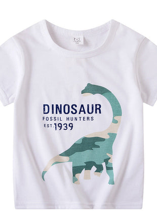 Children's Short Sleeve Boys And Girls T-shirt Cartoon Half Sleeve Top