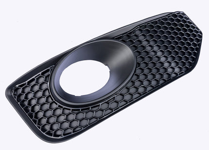 For VW T5.1 Transporter Honeycomb Sportline Front Spoiler Foglight Trims (Gloss Black)