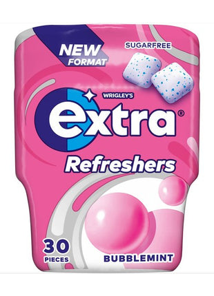 6 x Wrigley's Extra Bottle Refreshers Bubblemint 30Pc